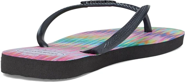Havaianas Slim Bright Sandals Women's Sandals Black : EU 36 (US Women's 6) M, Rubber - Image 3