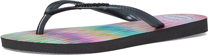 Havaianas Slim Bright Sandals Women's Sandals Black : EU 36 (US Women's 6) M, Rubber - Image 4