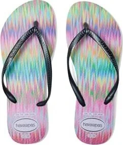 Havaianas Slim Bright Sandals Women's Sandals Black : EU 36 (US Women's 6) M, Rubber