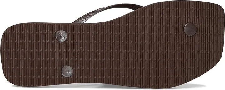Havaianas Slim Crystal Square Elegance Sandals Women's Sandals Dark Brown : EU 36 (US Women's 6) M, Rubber - Image 2
