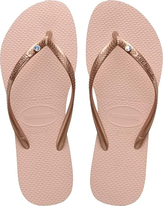 Havaianas Slim Crystal SW II Flip Flop Sandal Women's Shoes Ballet Rose : EU 35-36 (US Men's 4-5 - Women's 5-6) M, Synthetic