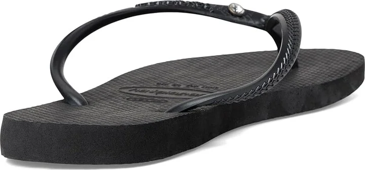 Havaianas Slim Crystal SW II Flip Flop Sandal Women's Shoes Black : EU 35-36 (US Men's 4-5 - Women's 5-6) M, Synthetic - Image 4