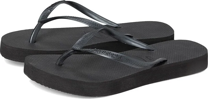 Havaianas Slim Flatform Flip-Flop Sandal Women's Shoes Black : EU 35-36 (US Men's 4-5 - Women's 5-6) M, Synthetic