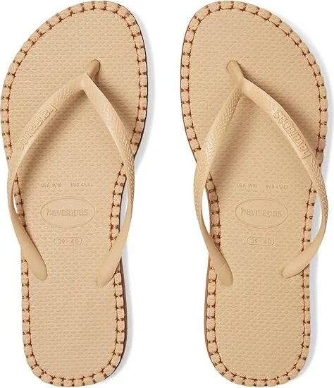 Havaianas Slim Flatform Loop Sandals Women's Sandals Golden : EU 36 (US Women's 6) M, Rubber