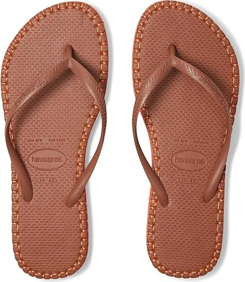 Havaianas Slim Flatform Loop Sandals Women's Sandals Rust : EU 37-38 (US Women's 7-8) M, Rubber