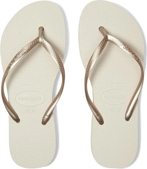 Havaianas Slim Flatform Sandals Women's Sandals Beige : EU 36 (US Women's 6) M, Rubber