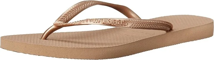Havaianas Slim Flip Flop Sandal Women's Sandals Rose Gold : EU 37-38 (US Men's 5-6 - Women's 7-8) M, Rubber - Image 2