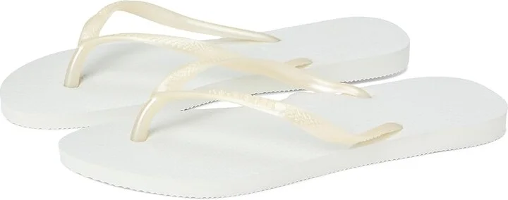 Havaianas Slim Flip Flop Sandal Women's Sandals White : EU 35-36 (US Men's 4-5 - Women's 5-6) M, Rubber