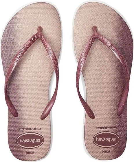Havaianas Slim Gloss Flip Flop Sandal Women's Shoes Amaranth : EU 39-40 (US Men's 7-8 - Women's 9-10) M, Synthetic