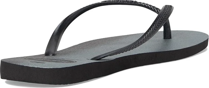 Havaianas Slim Gloss Flip Flop Sandal Women's Shoes Black 1 : EU 35-36 (US Men's 4-5 - Women's 5-6) M, Synthetic - Image 2