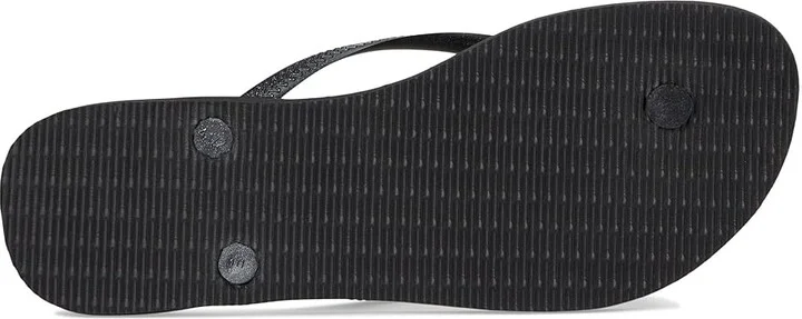 Havaianas Slim Gloss Flip Flop Sandal Women's Shoes Black 1 : EU 35-36 (US Men's 4-5 - Women's 5-6) M, Synthetic - Image 3