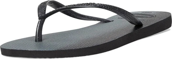 Havaianas Slim Gloss Flip Flop Sandal Women's Shoes Black 1 : EU 35-36 (US Men's 4-5 - Women's 5-6) M, Synthetic - Image 4