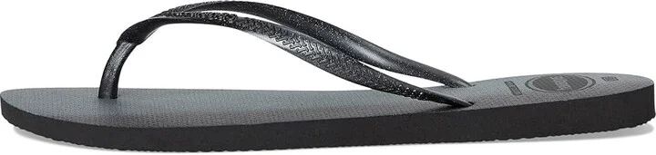 Havaianas Slim Gloss Flip Flop Sandal Women's Shoes Black 1 : EU 35-36 (US Men's 4-5 - Women's 5-6) M, Synthetic - Image 5
