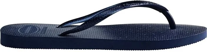 Havaianas Slim Gloss Flip Flop Sandal Women's Shoes Navy/Navy : EU 41-42 (US Men's 9-10 - Women's 11-12) M, Synthetic - Image 3
