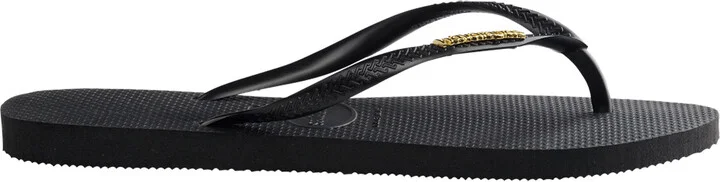 HAVAIANAS Slim Logo Metallic Womens Flip Flops - Image 6