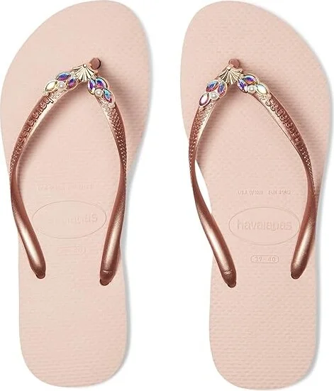 Havaianas Slim Mermaid Sandals Women's Sandals Ballet Rose : EU 41-42 (US Men's 9-10 - Women's 11-12) M, Rubber