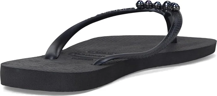 Havaianas Slim Pearls Sandals Women's Sandals Black : EU 41-42 (US Women's 11-12) M, Rubber - Image 3