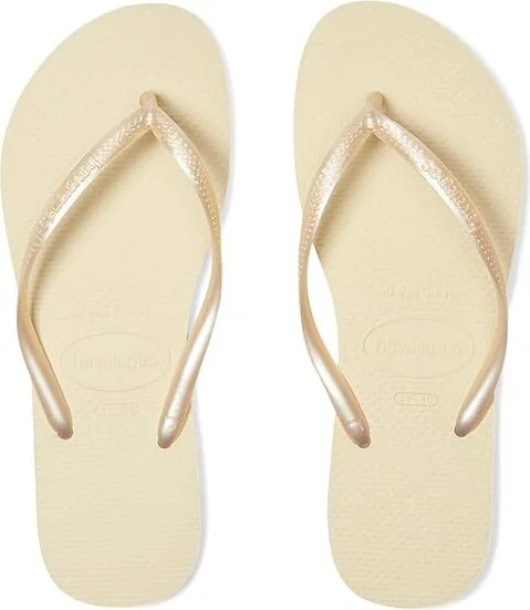 Havaianas Slim Sandals Women's Sandals Buttercream : EU 36 (US Women's 6) M, Rubber