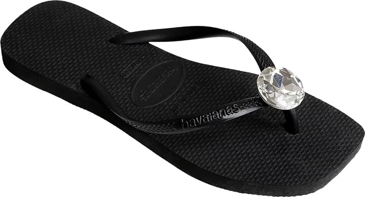Havaianas Slim Square Centenary Diamond Sandals Women's Sandals Black : EU 35-36 (US Men's 4-5 - Women's 5-6) M, Rubber - Image 2