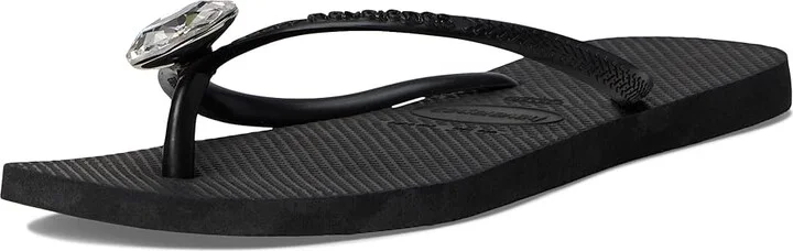 Havaianas Slim Square Centenary Diamond Sandals Women's Sandals Black : EU 35-36 (US Men's 4-5 - Women's 5-6) M, Rubber - Image 5