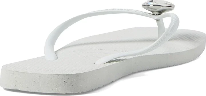 Havaianas Slim Square Centenary Diamond Sandals Women's Sandals White : EU 35-36 (US Men's 4-5 - Women's 5-6) M, Rubber - Image 2
