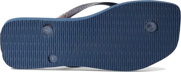 Havaianas Slim Square Glitter Flip Flop Sandal Women's Sandals Indigo Blue : EU 35-36 (US Men's 4-5 - Women's 5-6) M, Synthetic - Image 3