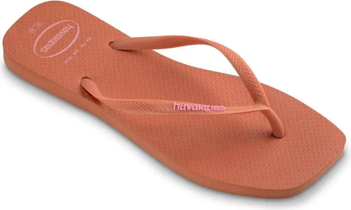 Havaianas Slim Square Logo Metallic Flip Flop