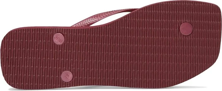 Havaianas Slim Square Logo Metallic Flip-Flop Women's Sandals Amaranth : EU 41-42 (US Women's 11-12) M, Rubber - Image 2