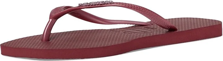 Havaianas Slim Square Logo Metallic Flip-Flop Women's Sandals Amaranth : EU 41-42 (US Women's 11-12) M, Rubber - Image 4
