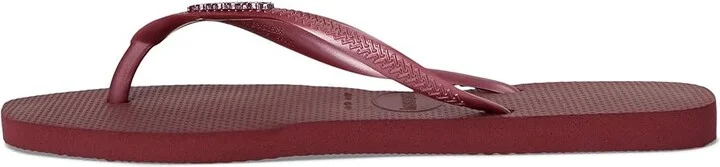 Havaianas Slim Square Logo Metallic Flip-Flop Women's Sandals Amaranth : EU 41-42 (US Women's 11-12) M, Rubber - Image 5