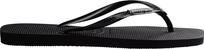 Havaianas Slim Square Logo Metallic Flip-Flop Women's Sandals Black/Silver : EU 37-38 (US Women's 7-8) M, Rubber - Image 7