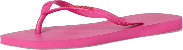 Havaianas Slim Square Logo Pop Up Sandals Women's Sandals Pink Flux : EU 39-40 (US Women's 9-10) M, Rubber - Image 4
