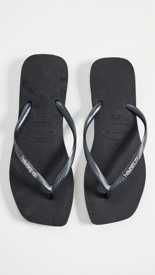 Havaianas Slim Square Pop Up Logo Flip Flops - Image 2