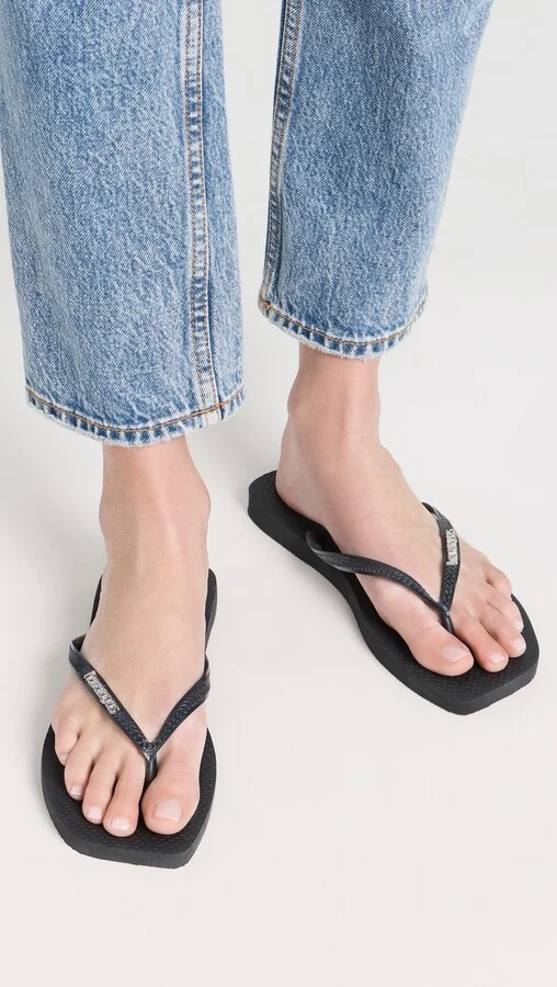 Havaianas Slim Square Pop Up Logo Flip Flops - Image 4