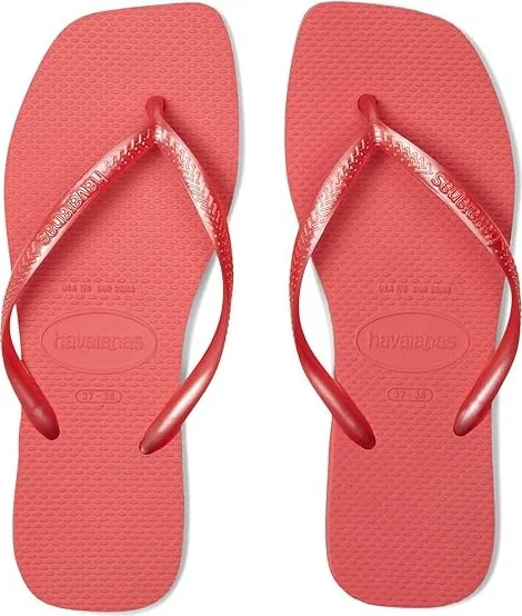 Havaianas Slim Square Sandals Women's Sandals Tropical Coral : EU 41-42 (US Women's 11-12) M, Rubber