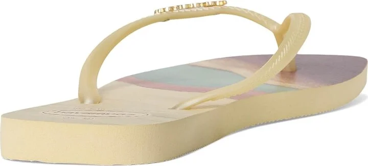 Havaianas Slim Square Trendy Sandals Women's Sandals Buttercream : EU 36 (US Women's 6) M, Rubber - Image 3