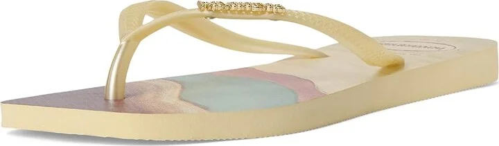 Havaianas Slim Square Trendy Sandals Women's Sandals Buttercream : EU 36 (US Women's 6) M, Rubber - Image 4