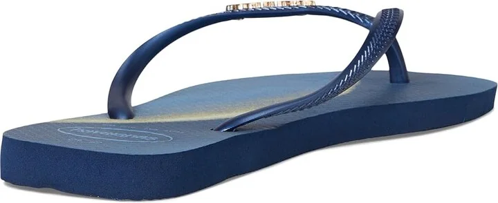 Havaianas Slim Square Trendy Sandals Women's Sandals Navy Blue : EU 36 (US Women's 6) M, Rubber - Image 3