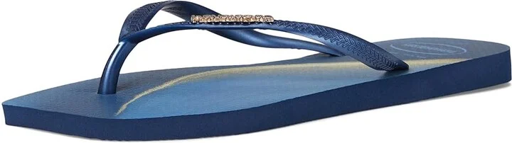 Havaianas Slim Square Trendy Sandals Women's Sandals Navy Blue : EU 36 (US Women's 6) M, Rubber - Image 4