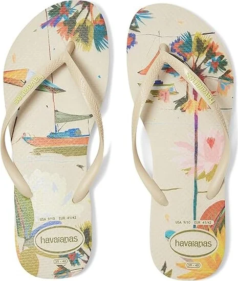 Havaianas Slim Summer Bliss Sandals Women's Sandals Beige : EU 41-42 (US Women's 11-12) M, Synthetic