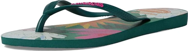 Havaianas Slim Summer Bliss Sandals Women's Sandals Pantanal Green : EU 37-38 (US Men's 5-6 - Women's 7-8) M, Rubber - Image 4