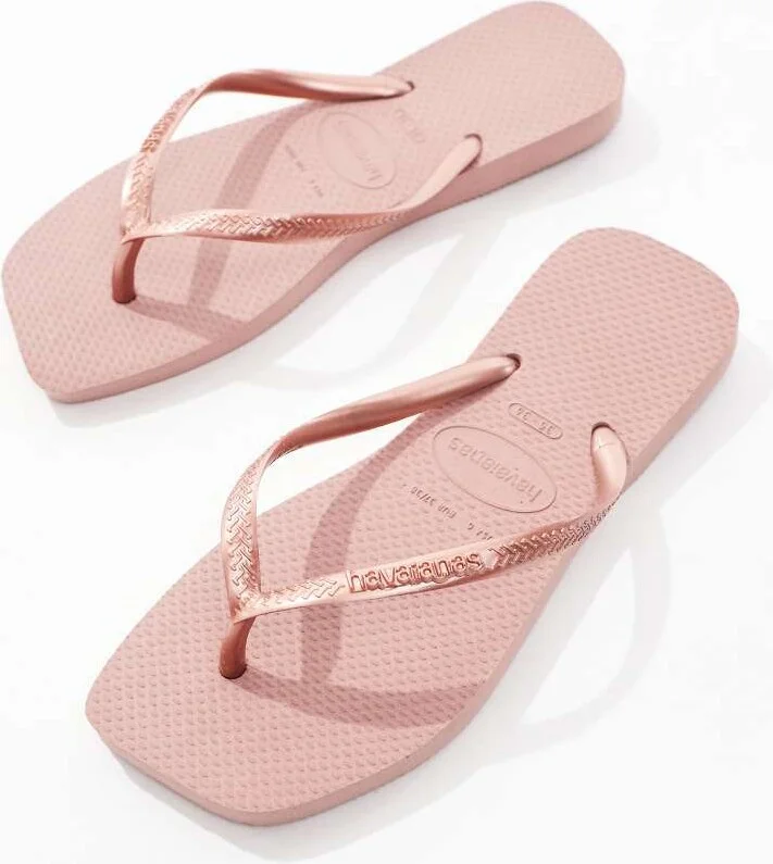 Havaianas square toe flip flops in crocus rose - Image 2