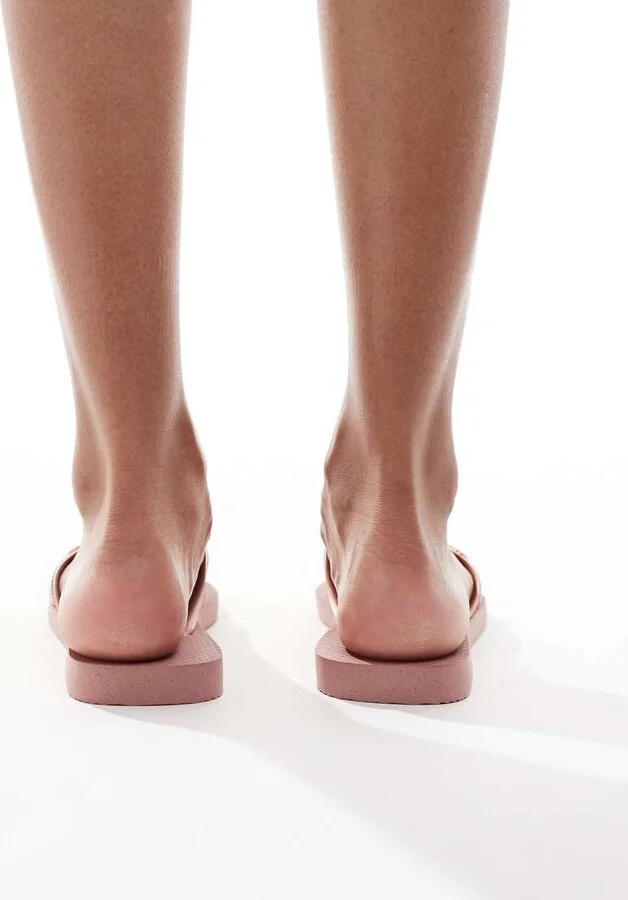 Havaianas square toe flip flops in crocus rose - Image 3
