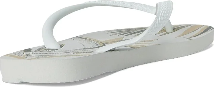 Havaianas Top Aloha Sandal Men's Sandals White/White/Green Olive : EU 45/46 ( US Men's 13) M, Rubber - Image 2