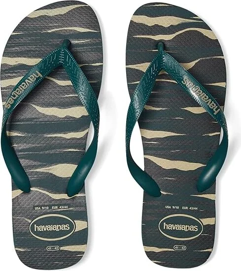 Havaianas Top Camo Sandals Men's Shoes Pantanal Green : EU 39/40 (US Men's 8) M, Rubber