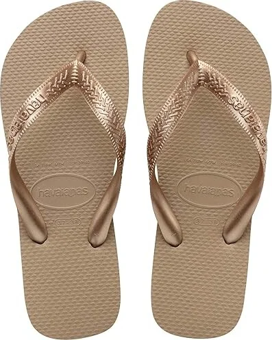 Havaianas Top Tiras Flip Flop Sandal Women's Sandals Rose Gold : EU 35-36 (US Men's 4-5 - Women's 5-6) M, Rubber