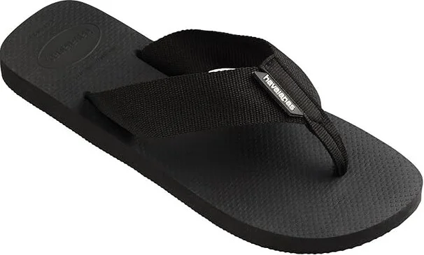 Havaianas Urban Basic Sandals Men's Sandals Black : EU 41/42 (US Men's 9/10) M, Rubber/Textile