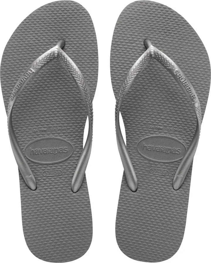 Havaianas Women's Slim Flip Flops Sandals - Steel Grey