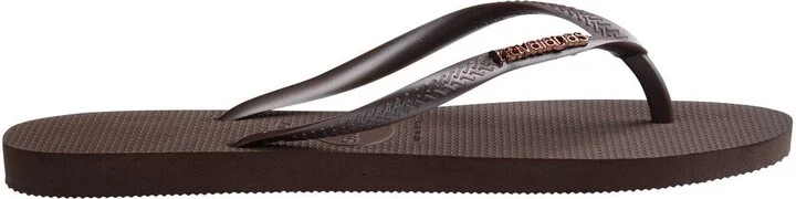 Havaianas Women's Slim Logo Metallic Round Toe Sandals - Image 2