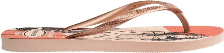 Havaianas Women's Slim Princess Slip On Sandals - Ballet Rose, Golden Blush, Rosa - Image 2